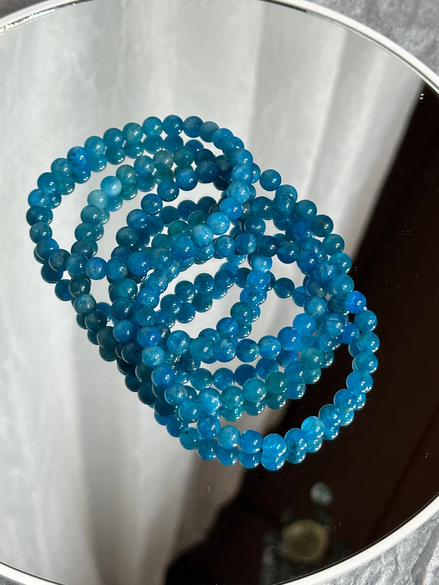 4mm Blue Apatite Bracelet