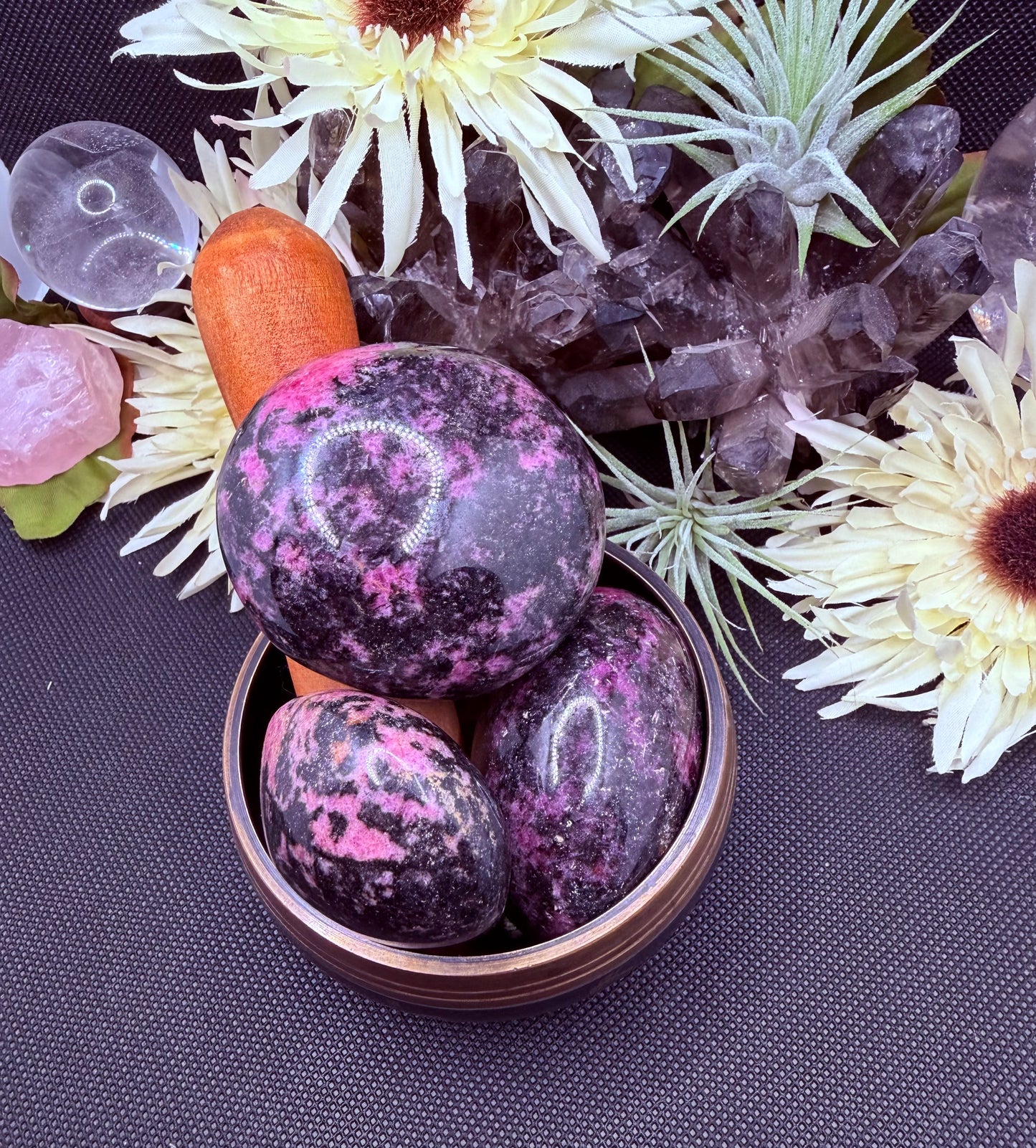 Rhodochrosite Palm Stone