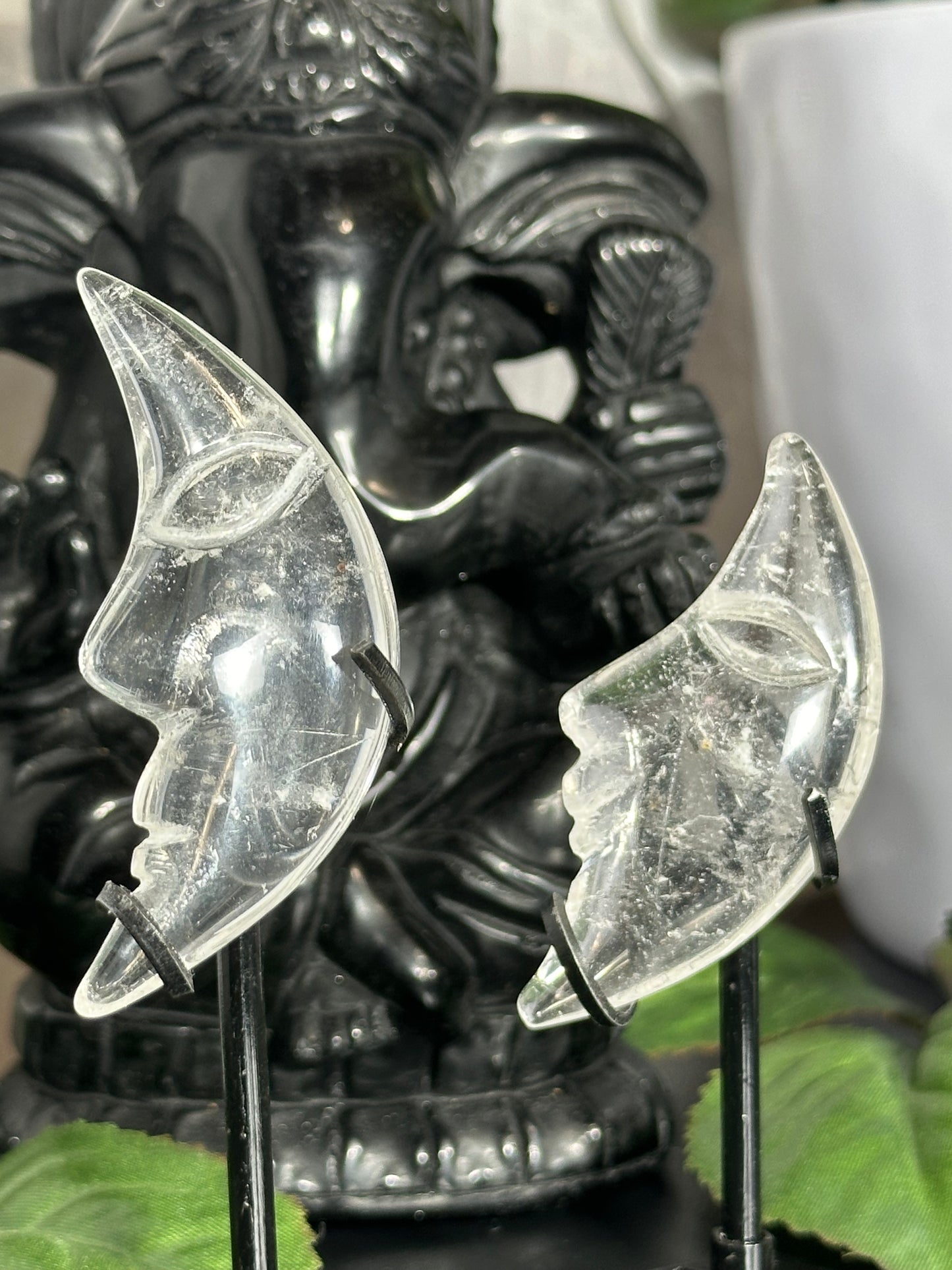 Mini Clear Quartz Moons