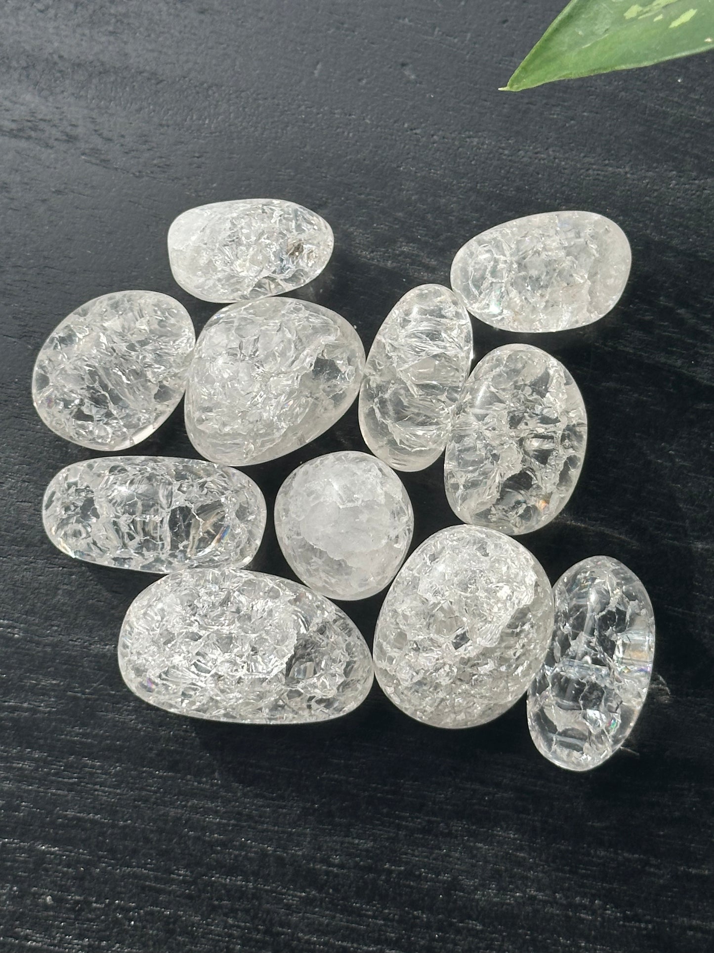 Crackle Clear Quartz Tumble