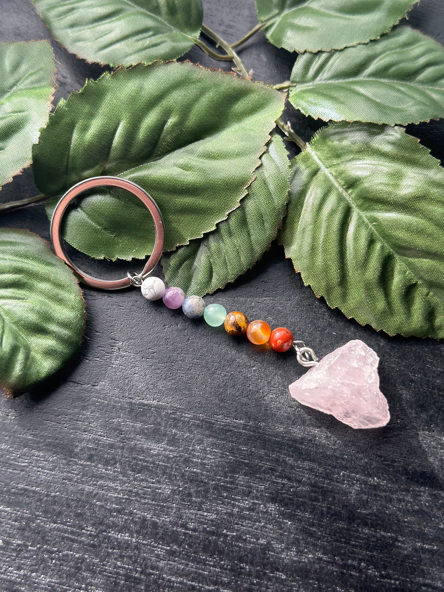 Rose Quartz Chakra Key Chain