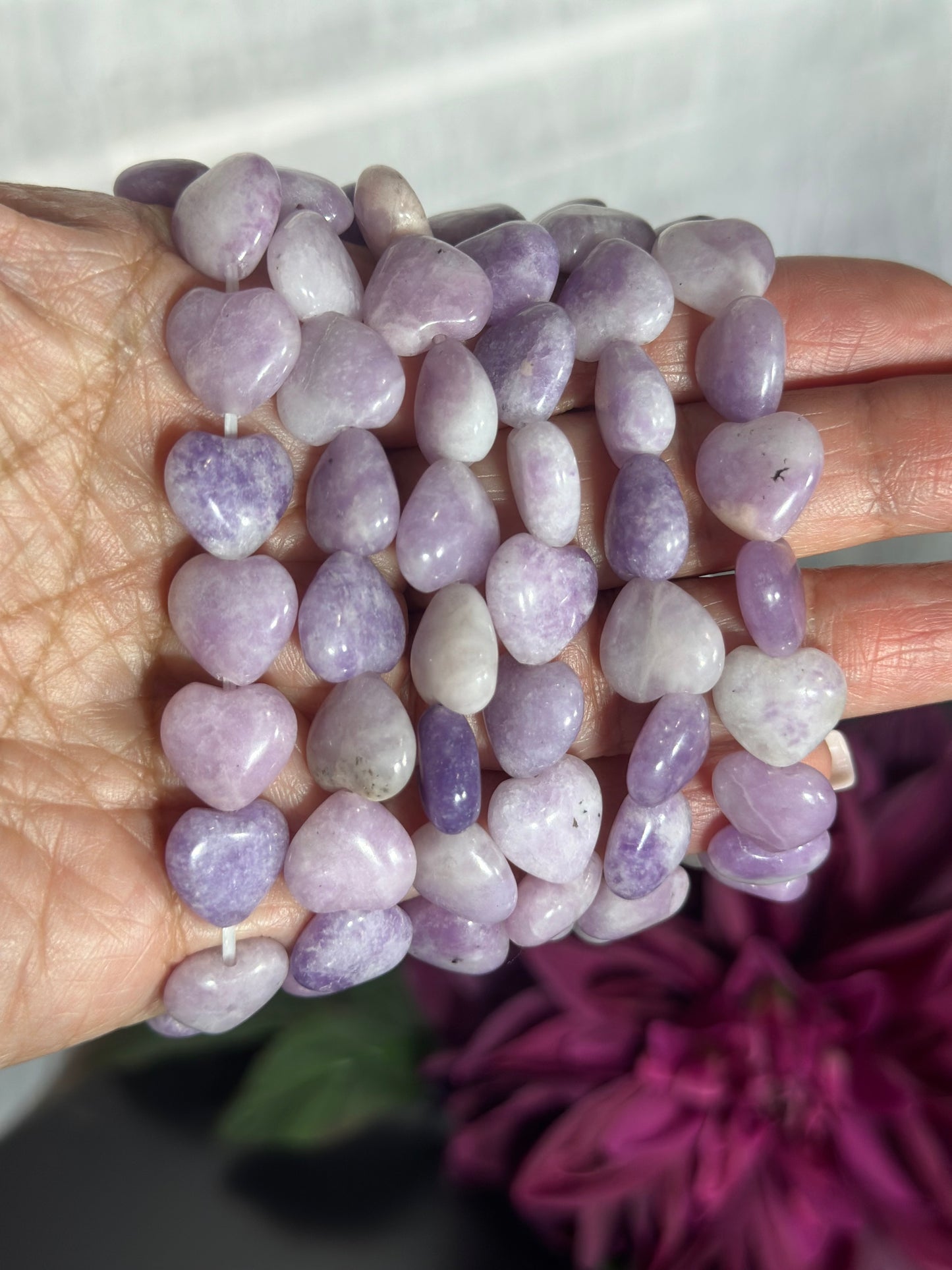 Lepidolite Heart Bracelet