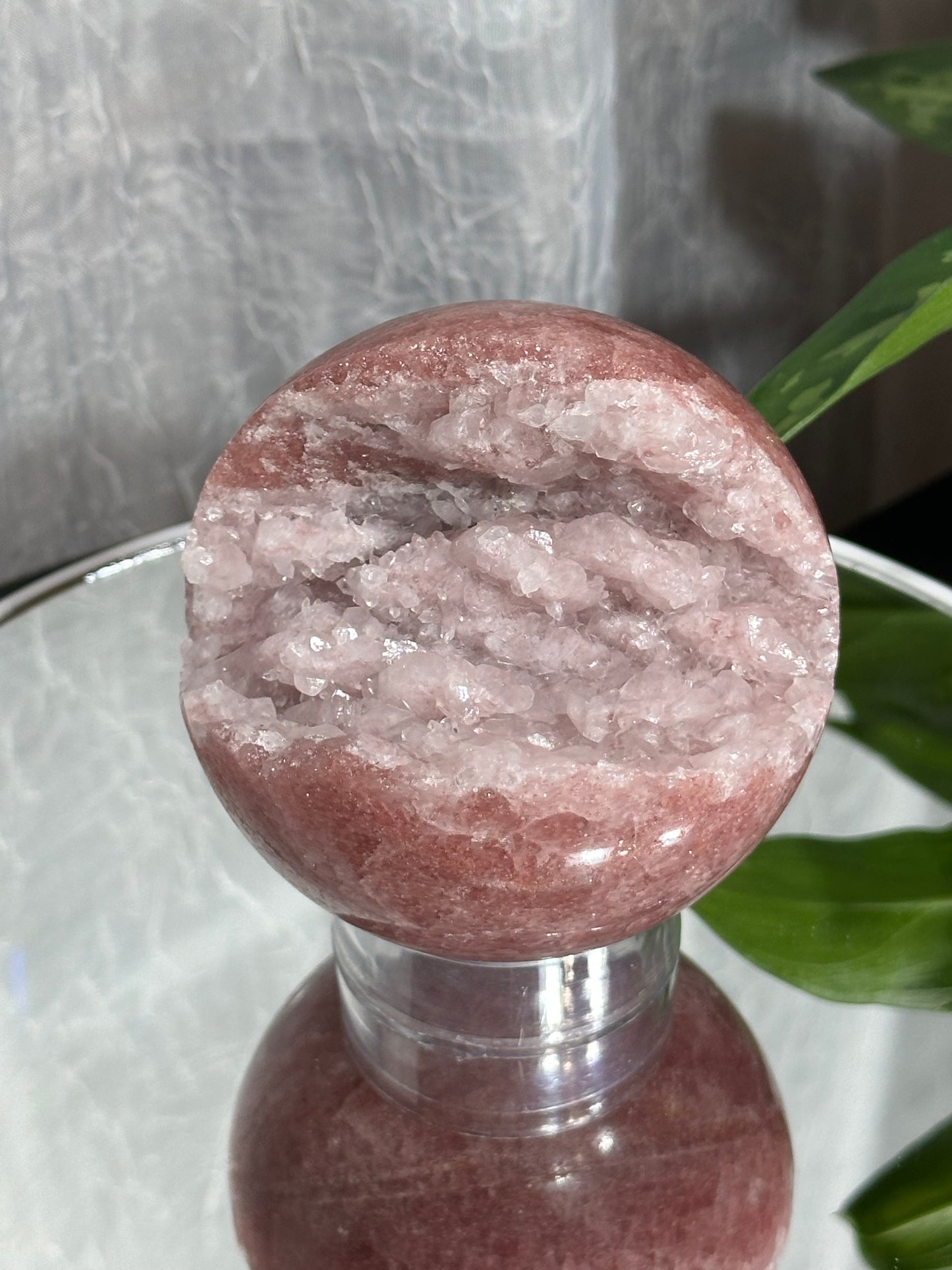 Strawberry Druzy Sphere