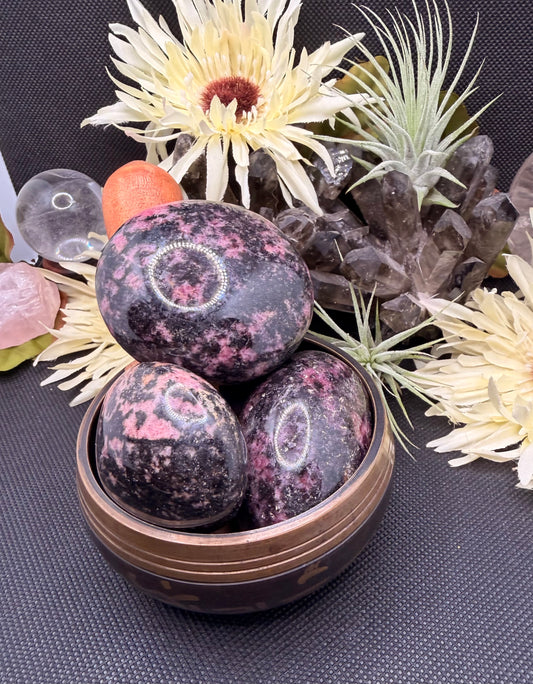 Rhodochrosite Palm Stone
