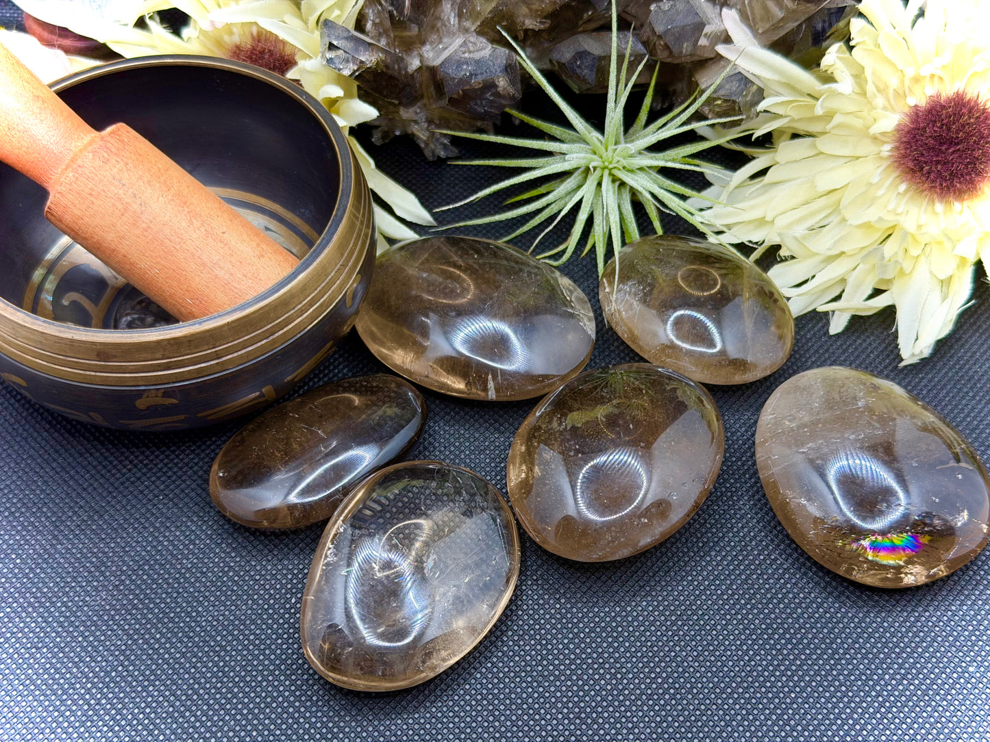 Smokey Quartz Palm Stone