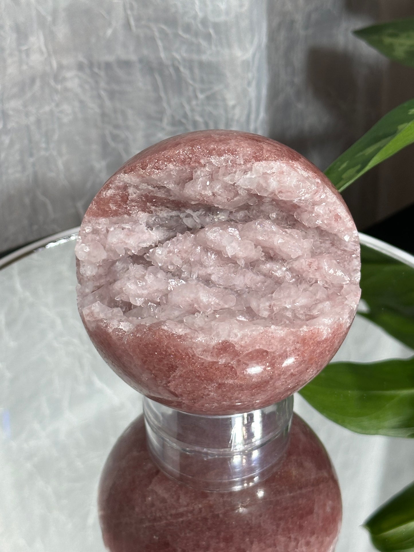 Strawberry Druzy Sphere