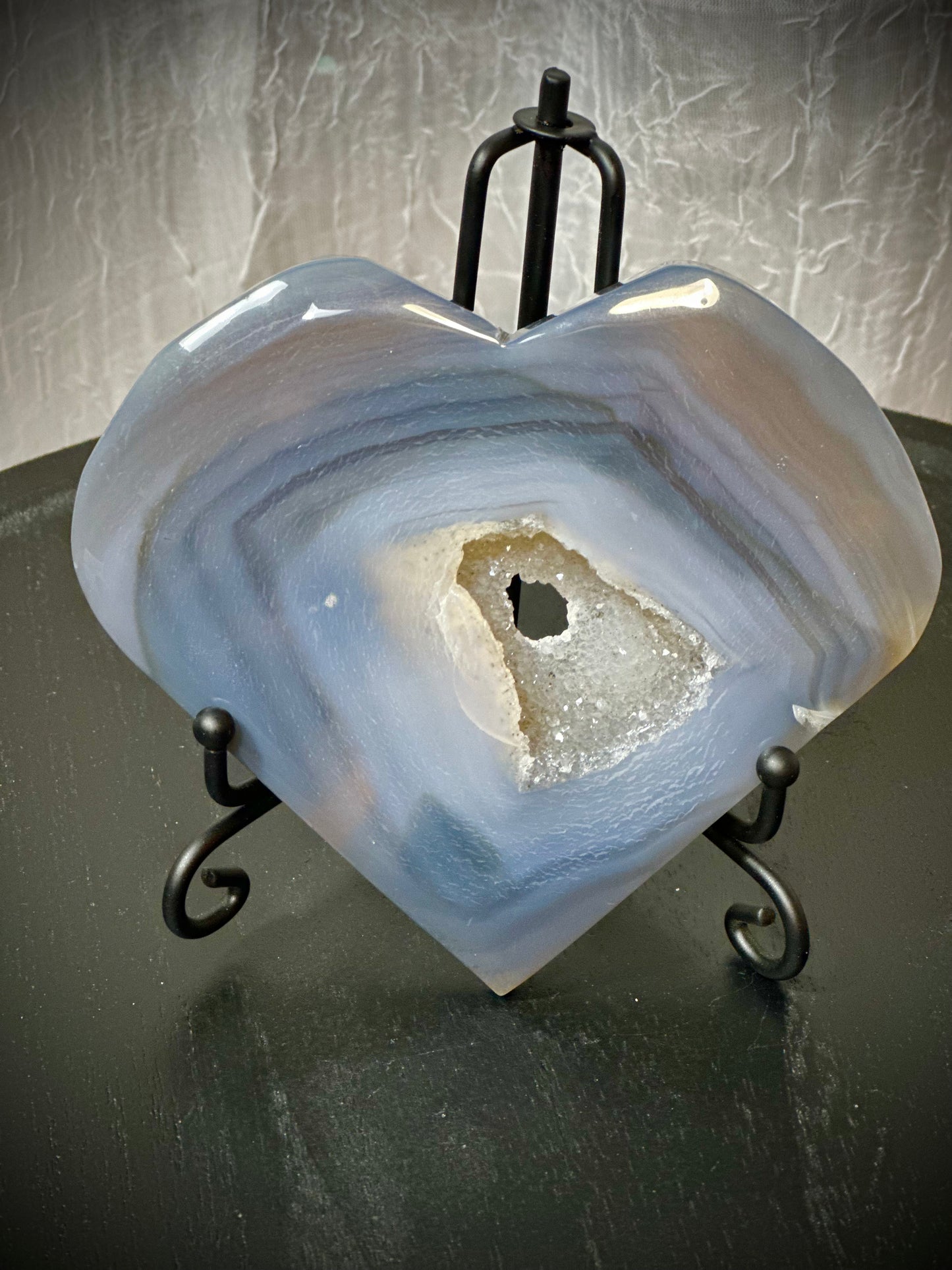 Druzy Agate Heart Small