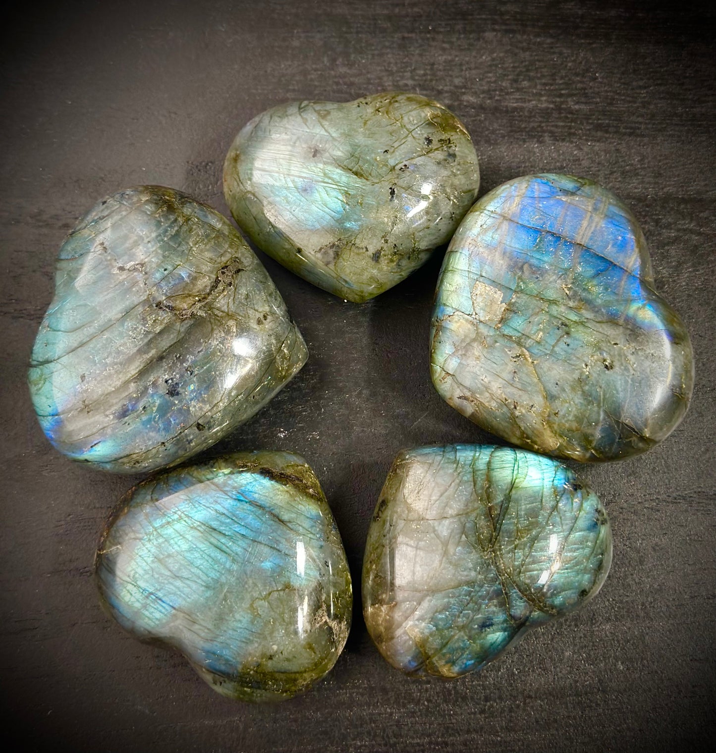Labradorite Puffy Heart