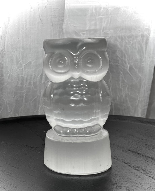 4” Selenite Owl