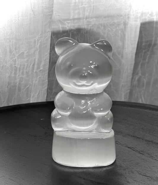 4” Selenite Bear