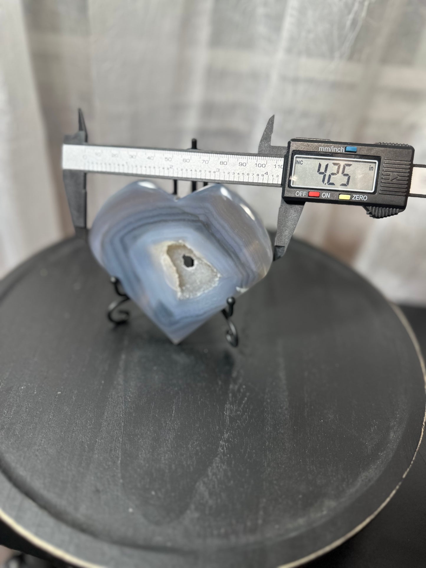 Druzy Agate Heart Small