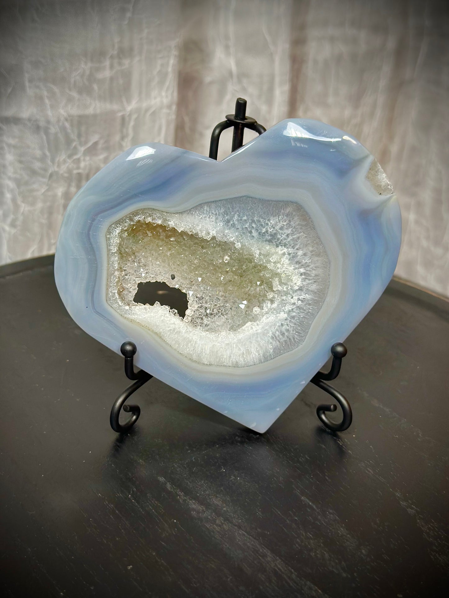 Druzy Agate Heart Large