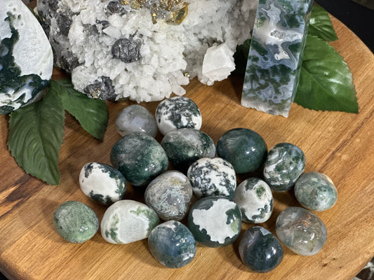 Moss Agate Tumble