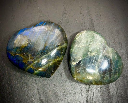 Labradorite Puffy Heart Large