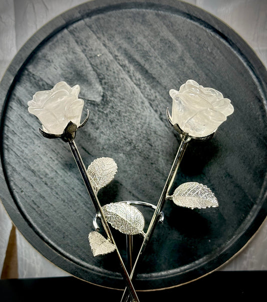 Clear Quartz Rose