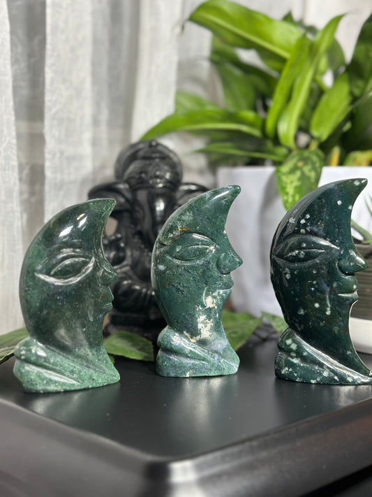 Moss Agate Moon