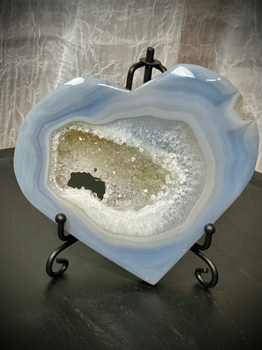 Druzy Agate Heart Large