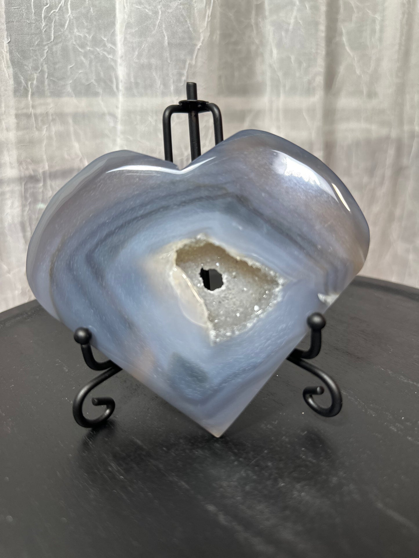 Druzy Agate Heart Small