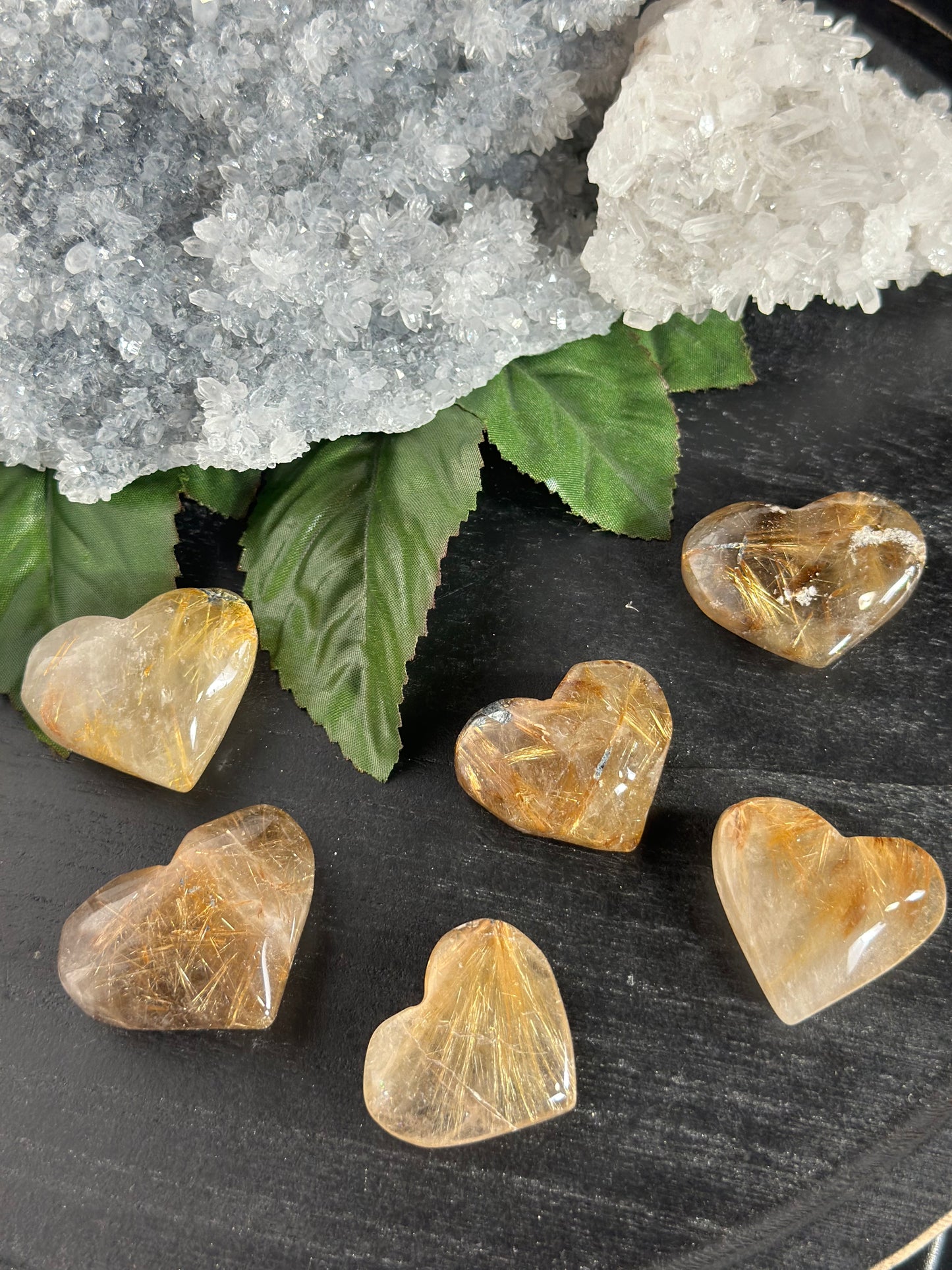 Golden Rutilated Heart