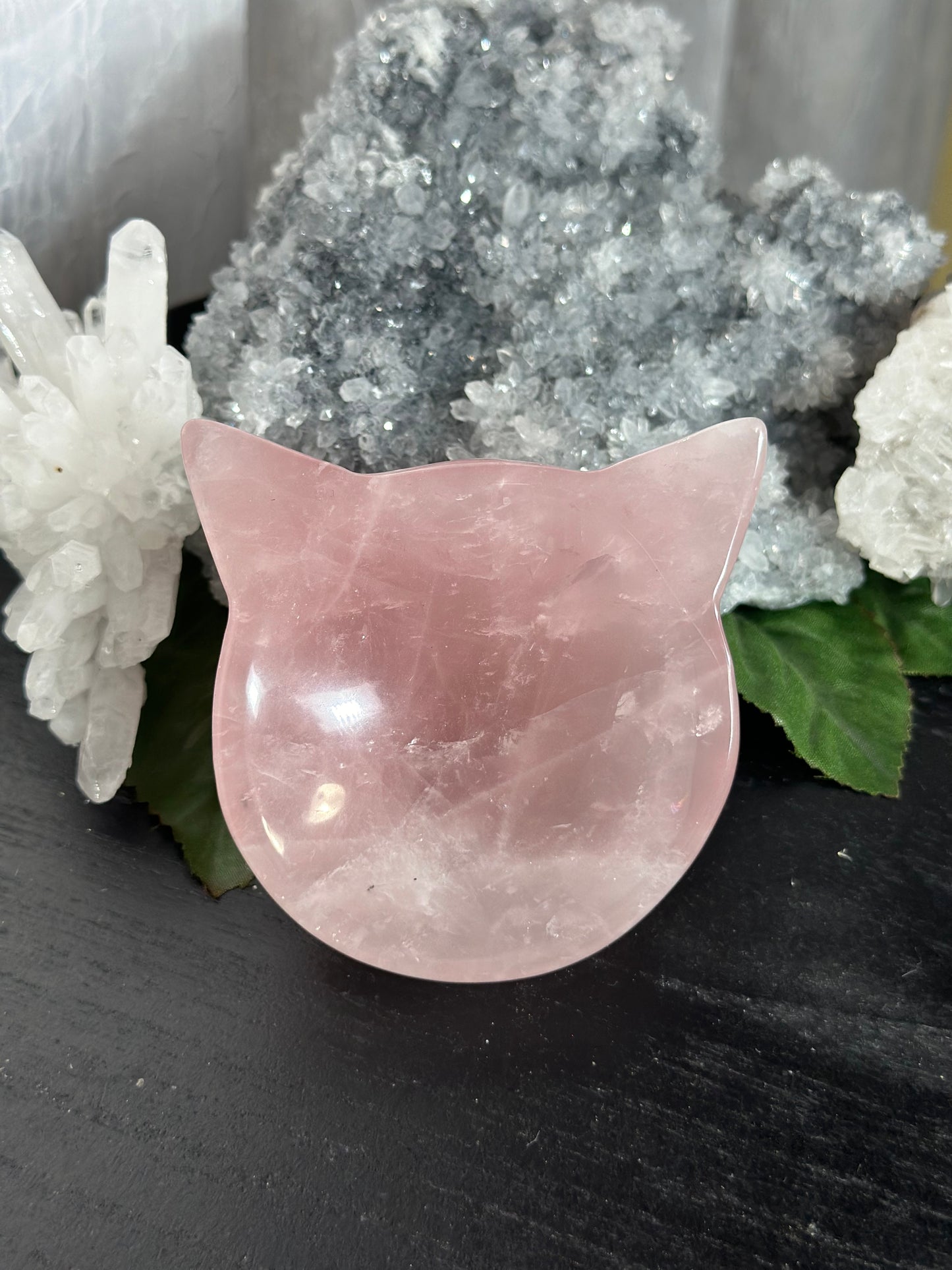 Rose Quartz Cat Bowl