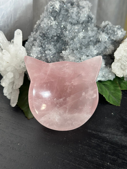 Rose Quartz Cat Bowl