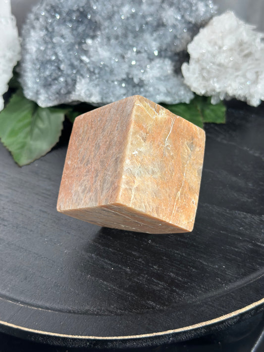 2” Peach Moonstone Cube