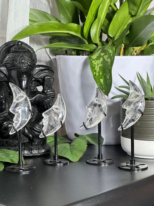 Mini Clear Quartz Moons