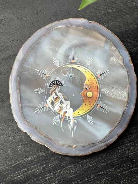 Agate Slab Moon