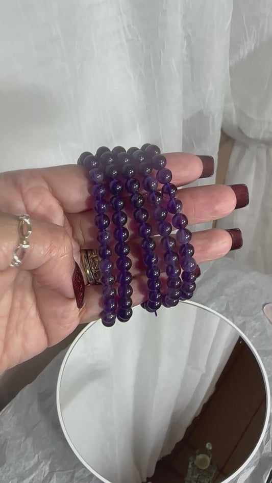 6mm Amethyst Bracelet