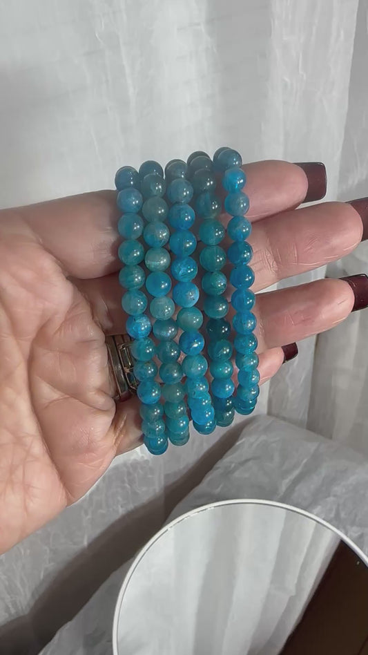 4mm Blue Apatite Bracelet
